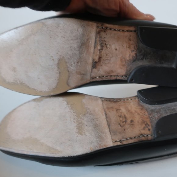 MENS TOD'S BLACK LEATHER SLIP-ON LOAFERS 9 * - Picture 11 of 14